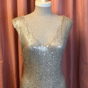 NWT Alice and Olivia  sequence with beads dress.